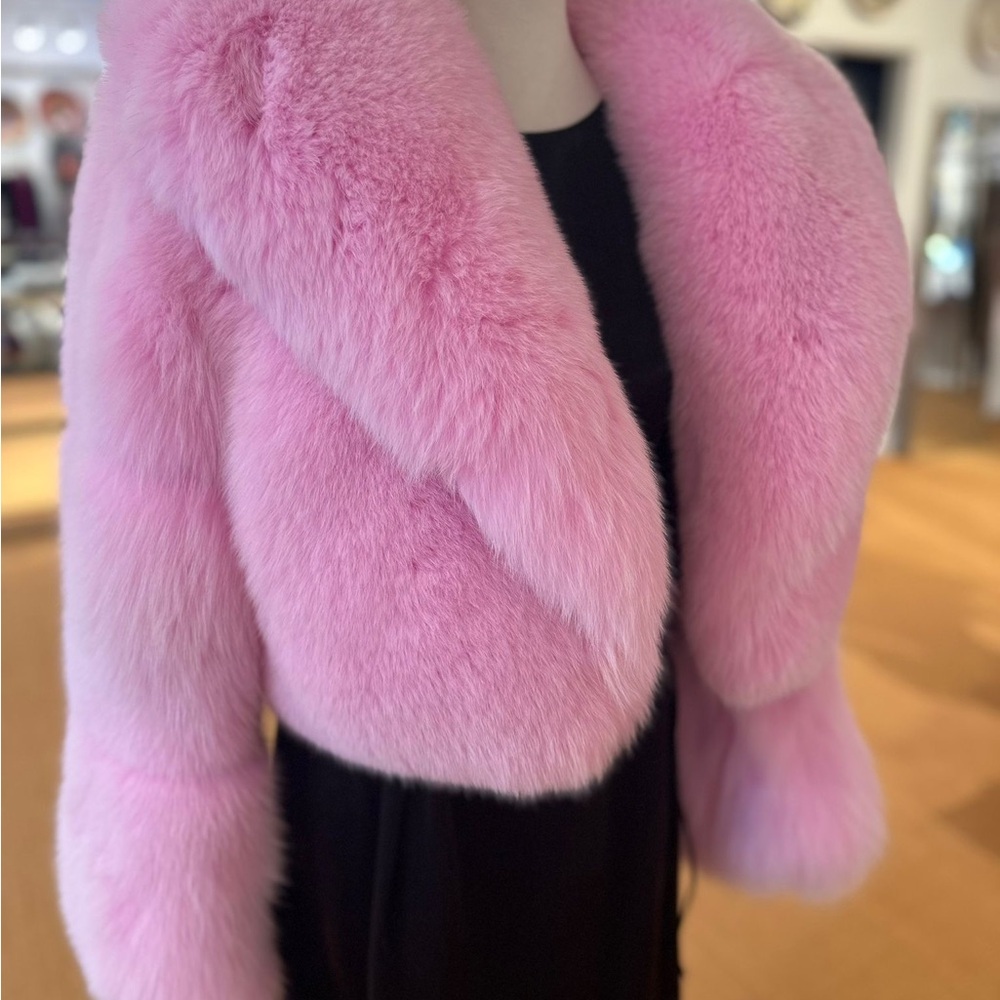 Pink real Fur Jacket, one of a kind